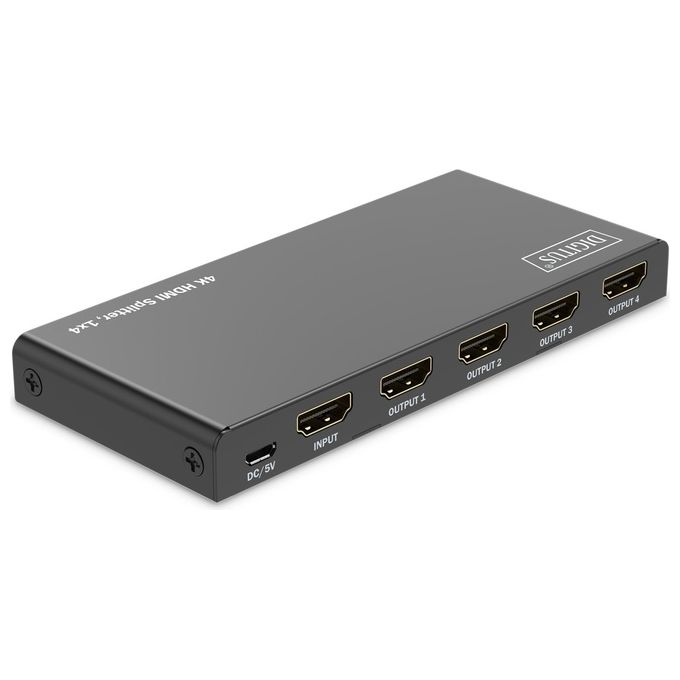 Digitus Splitter Hdmi 1x4 4k-60hz Hdcp 2.2 Edid Control
