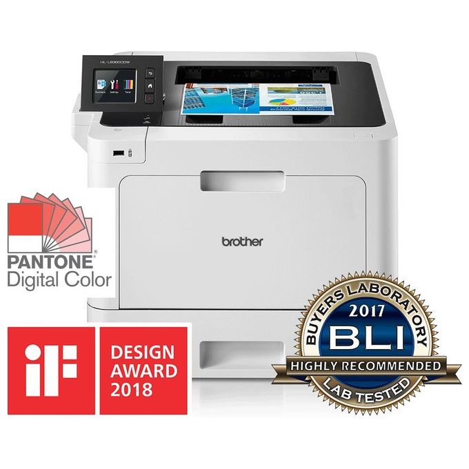 Brother HL-L8360CDW Stampante Laser a Colori, Velocita' di Stampa 31 ppm, Rete Cablata, Wi-Fi e Wi-Fi Direct, NFC, Stampa Fronte-Retro, bianco-nero