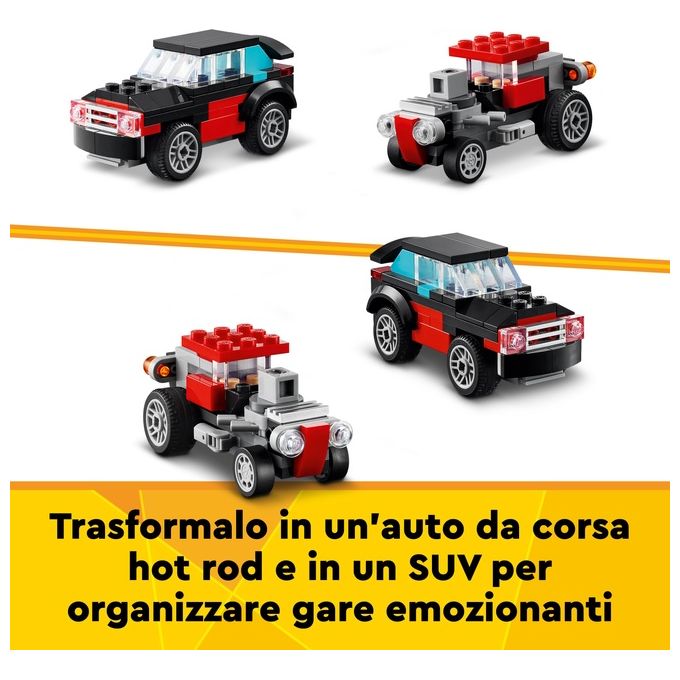 LEGO Creator 31146 3in1 Autocarro con Elicottero, Giochi per Bambini 7+ Anni Ricostruibile in Aereo e Cisterna o Auto e SUV