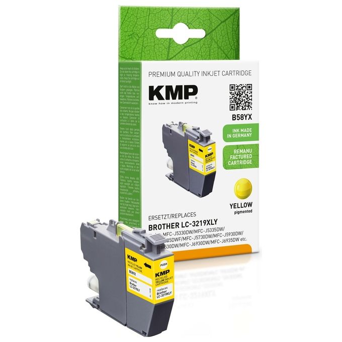 KMP B58YX Cartuccia Giallo Compatibile con Brother LC-3219XLY