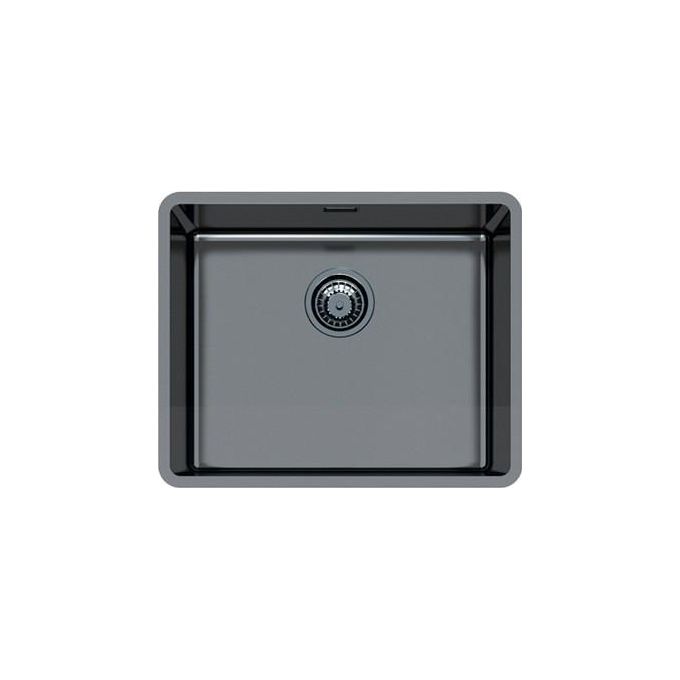 Foster 2155 856 KE Gun Metal Lavello Acciaio inox Spazzolato in PVD da incasso Sottotop 1 Vasca 50x40cm