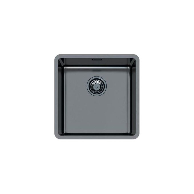 Foster 2156 856 KE Gun Metal Lavello Acciaio inox Spazzolato da incasso Sottotop 1 Vasca 40x40cm