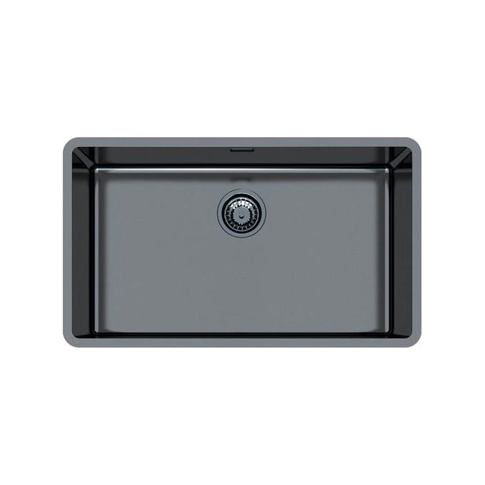 Foster 2157 856 KE Gun Metal Lavello Acciaio inox Spazzolato in PVD da incasso Sottotop 1 Vasca 71x40cm