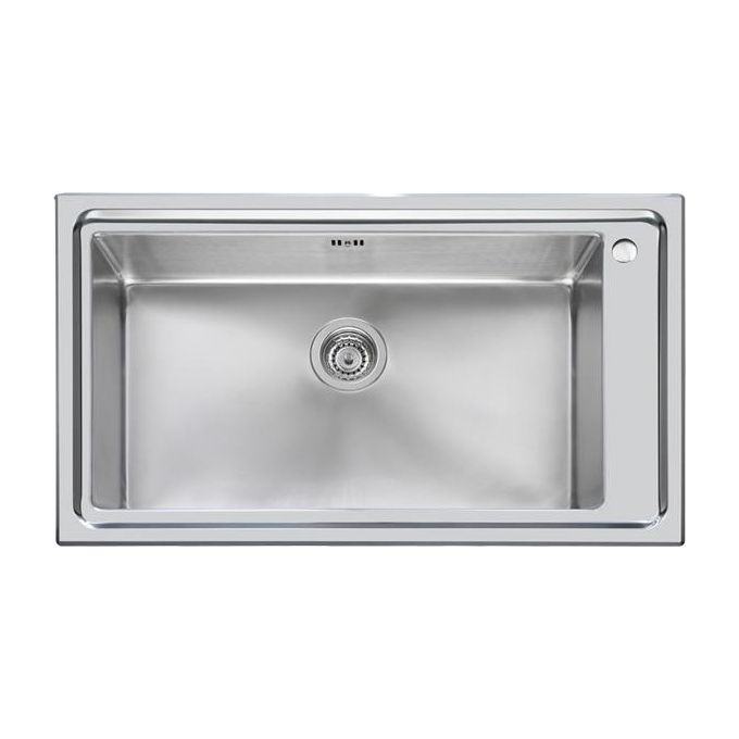 Foster 2287 050 Lavello Acciaio Inox Spazzolato da incasso Semifilo 1 Vasca 87,3x51,3cm