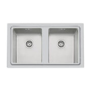 Foster 2283 050 KE Lavello Acciaio Inox Spazzolato da incasso Semifilo 2 Vasche 87,3x51,3cm