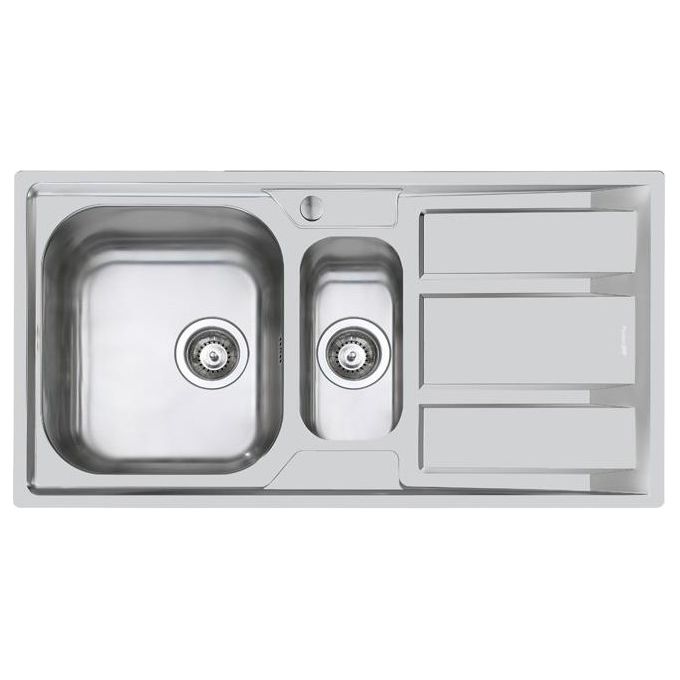 Foster 1977 962 Marine Lavello Acciaio Inox spazzolato da incasso Gocciolatoio a Destra 1 Vasca e 1-2 98,3x51,3cm