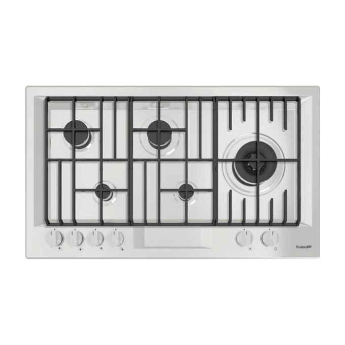 Foster 7201 032 Serie FL Piano Cottura a Gas 5 Zone Bruciatori Speciali Ultrapiatti Griglie in ghisa 86 cm Inox Spazzolato