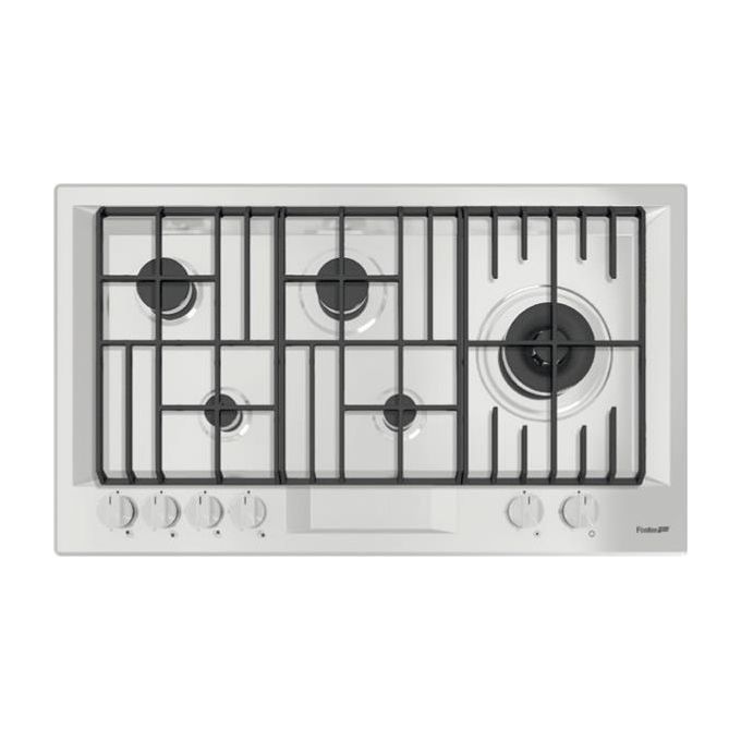 Foster 7206 032 Serie FL Piano Cottura a Gas 5 Zone Bruciatori speciali Griglie in ghisa 87 cm Inox Spazzolato