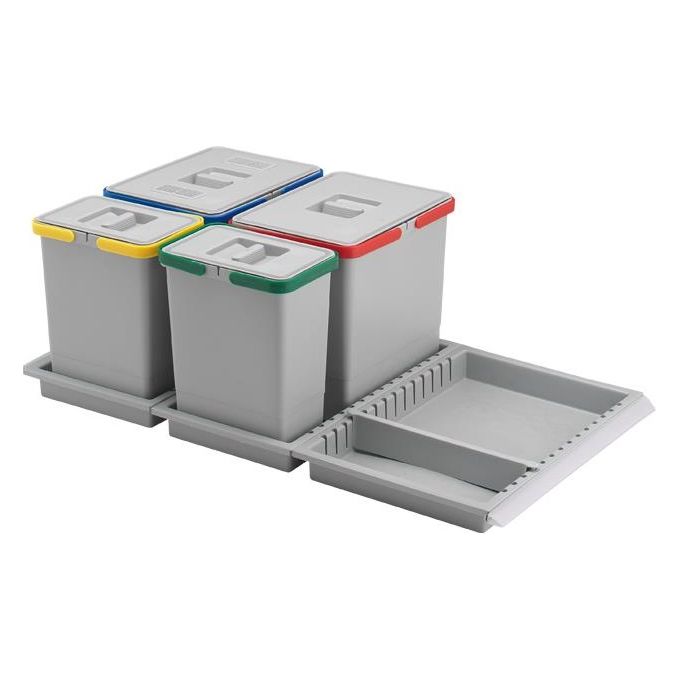 Foster 8144 000 Split 4 Sistema per raccolta differenziata a 4 scomparti 15+15+6+6 Litri