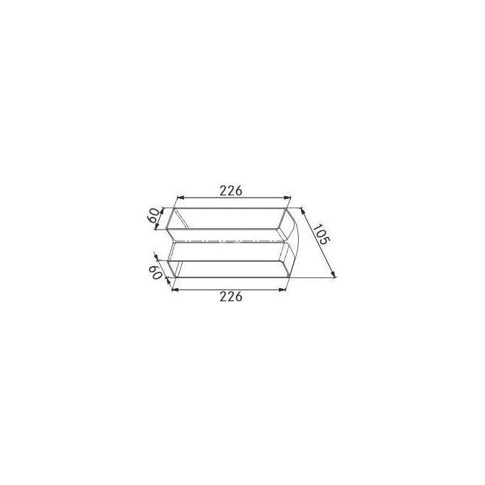 Franke Curva Rettangolare - Verticale 90 gradi 112.0040.366