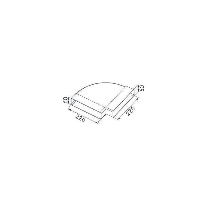 Franke Curva Rettangolare - Orizzontale 90 gradi 112.0040.367