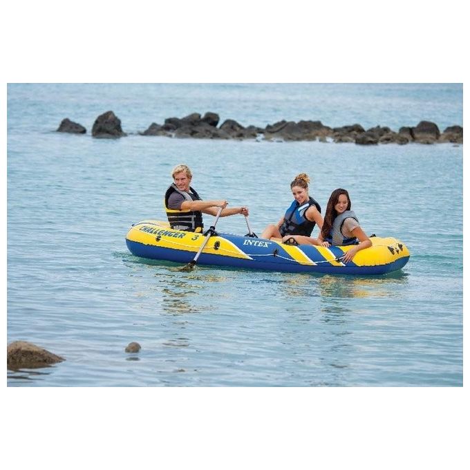 Intex 68370 Canotto Unisex Adulto Giallo-Blu 295 x 137 x 43 cm