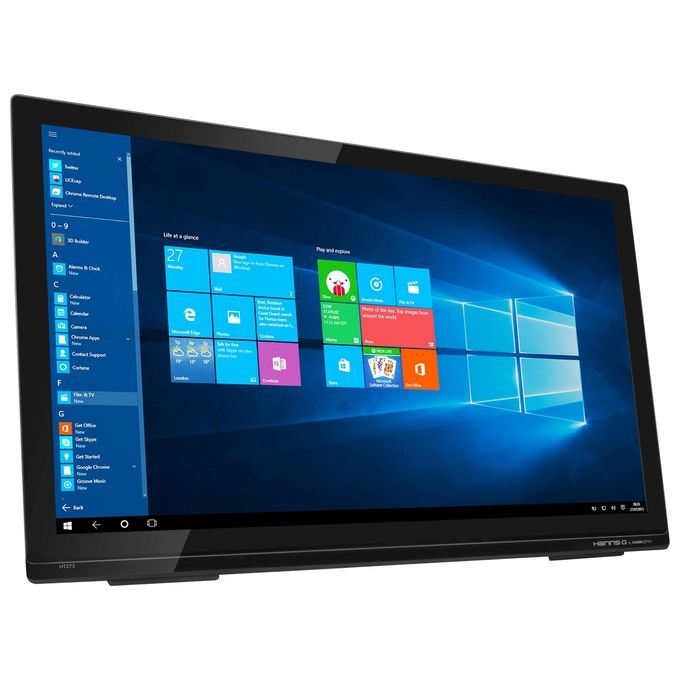 HANNSPREE Monitor 27'' LED IPS Touch screen HT273HPB 1920x1080 FHD Tempo di Risposta 8 ms Multi-Touch Point 10 Punti Altoparlanti Integrati