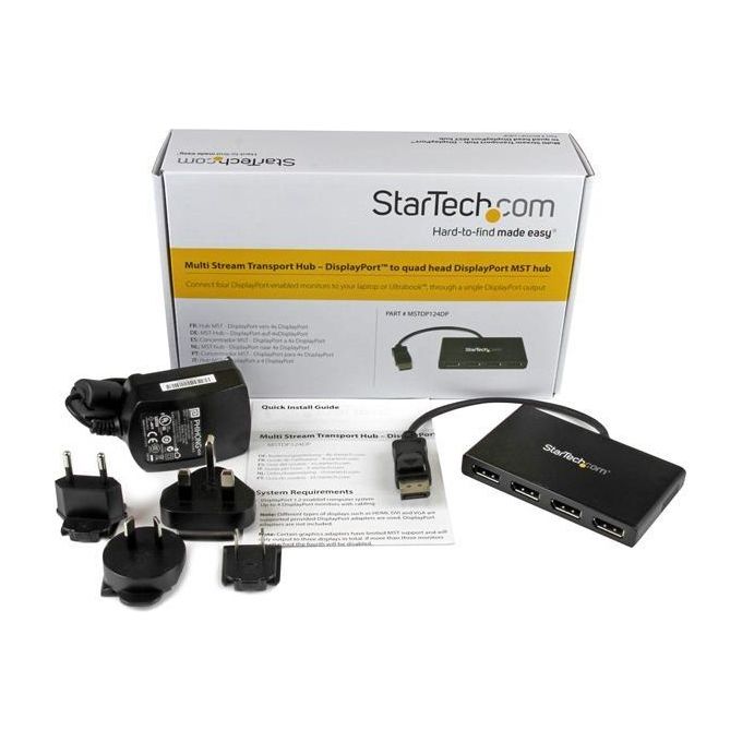 Startech adattatore splitter mst hub - displayport a 4 porte displayport