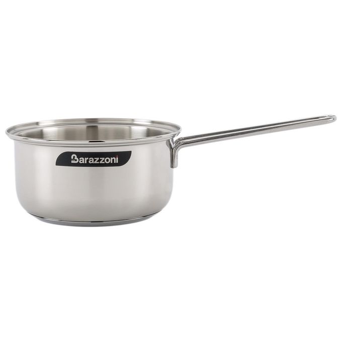 Barazzoni 266110014 Bonita Casseruola 1 Manico Acciaio Inox 18-10 Triplo Fondo 14 cm 0,9 L Induzione PFAS Free Made in Italy