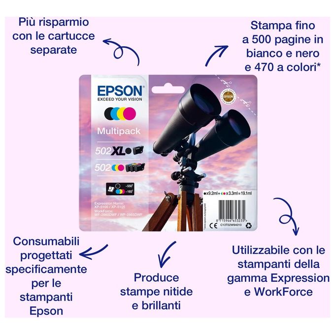 Epson 502xl Cartuccia Ciano Binocolo