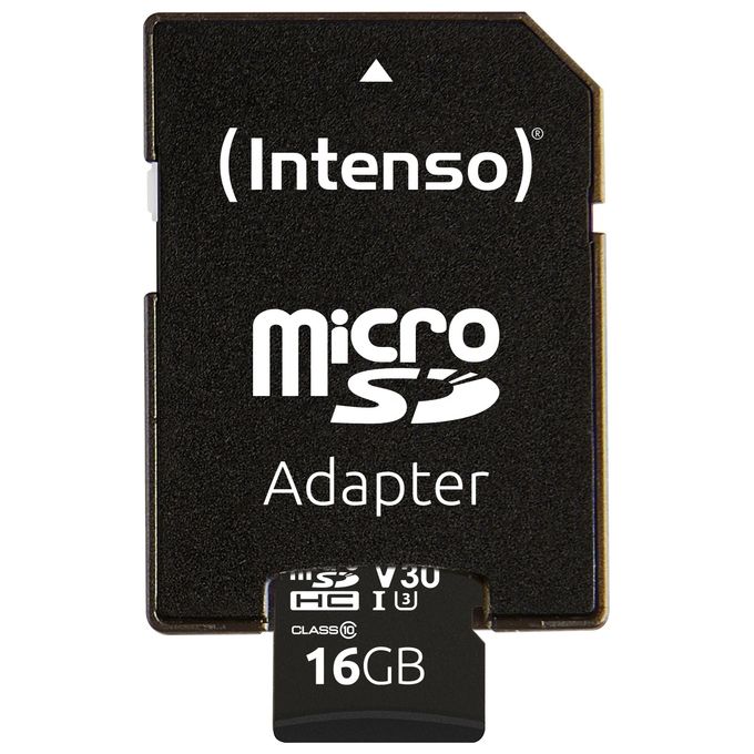 Intenso MicroSDHC con Adattatore 16Gb Uhs Classe 10