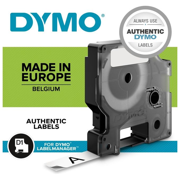 Dymo Rhino 19mmx7mt Nero-Verde