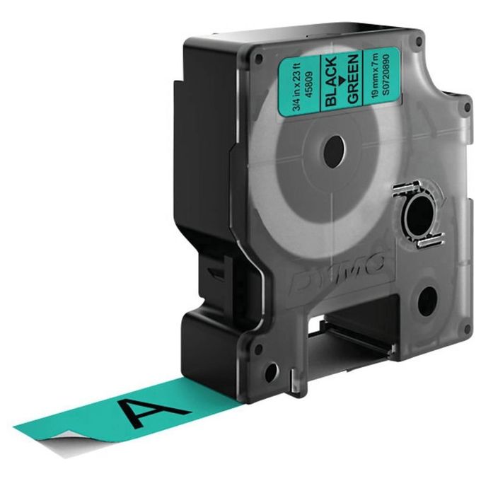 Dymo Rhino 19mmx7mt Nero-Verde