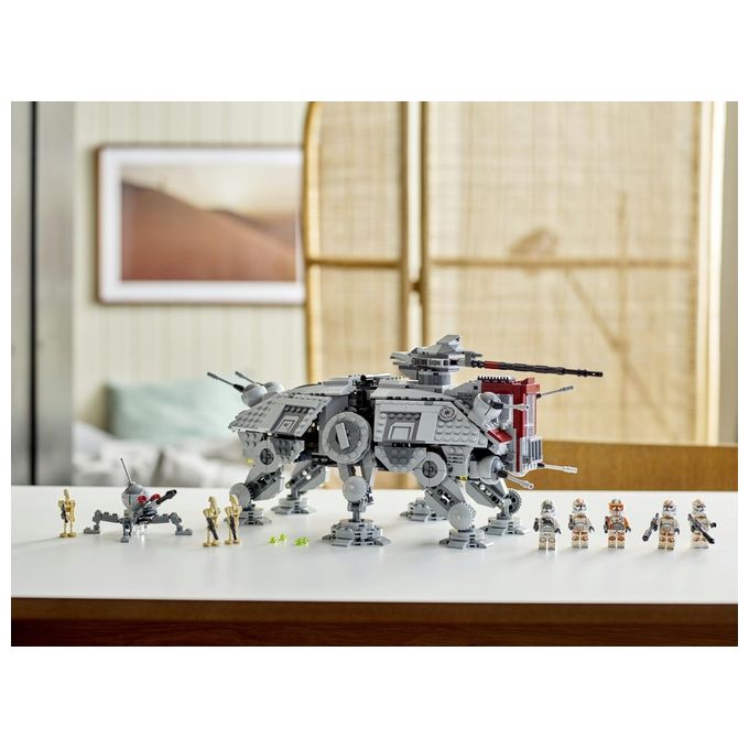 LEGO Star Wars 75337 Walker AT-TE, Modellino da Costruire, Gambe Snodabili, Cloni Soldato, Droidi da Battaglia e Droide Ragno