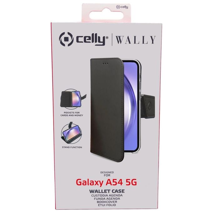 Celly Wally Case per Samsung Galaxy A54 5G Nero