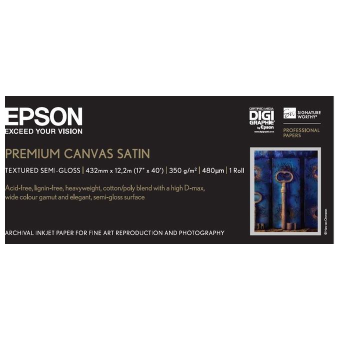Epson premium canvas satin in rotoli da 43-18cmx12 19m