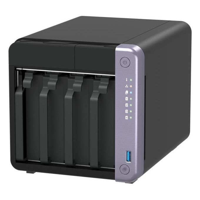Qnap TS-432X-4G Server Nas e di Archiviazione Tower Alpine Alpine Al-524 4Gb Ddr4 Qnap Qts Nero