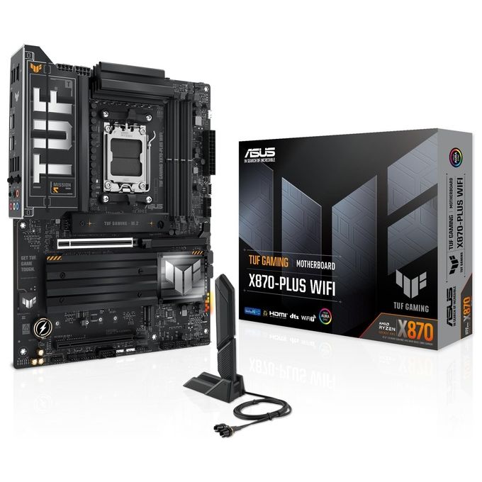 ASUS TUF GAMING X870-PLUS WIFI AMD X870 Presa di Corrente AM5 ATX