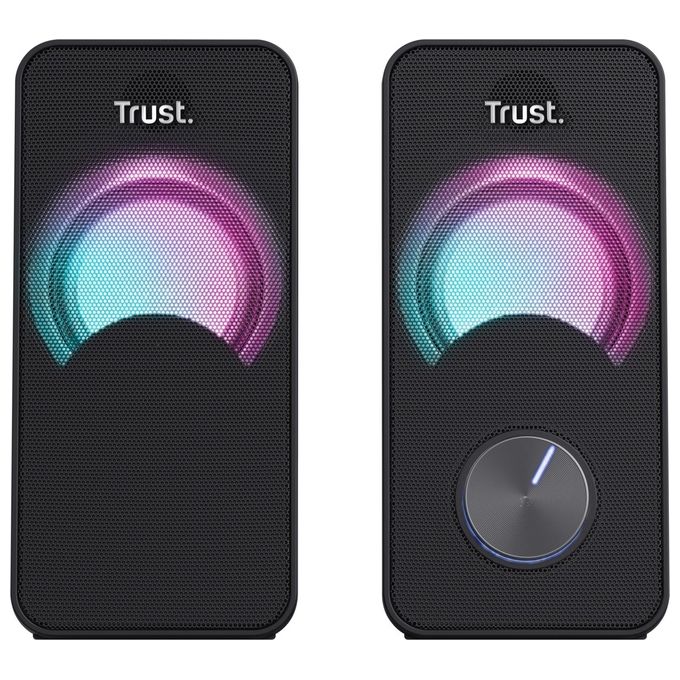 Trust Arys Compact RGB 2.0 Set Altoparlanti LED Illuminato 12W Nero