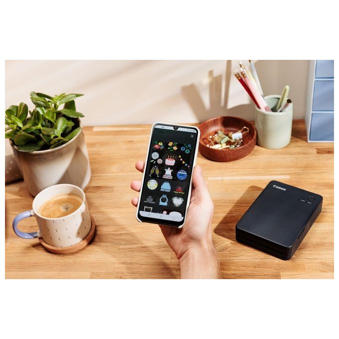 Canon Stampante portatile SELPHY QX20: per la stampa Wi-Fi direttamente dal tuo dispositivo smart. Stampa a sublimazione 2 formati di stampe con adesivo rimovibile e ricarica USB-C - Bianco