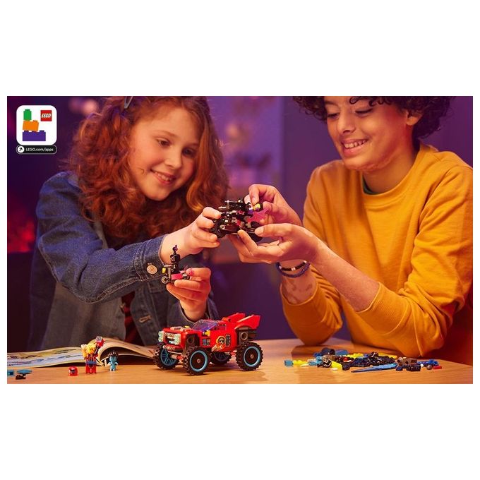 LEGO DREAMZzz 71458 Auto-Coccodrillo, Giocattolo 2in1 da Monster Truck a Macchina-Animale con Jayden e il Cacciatore Notturno