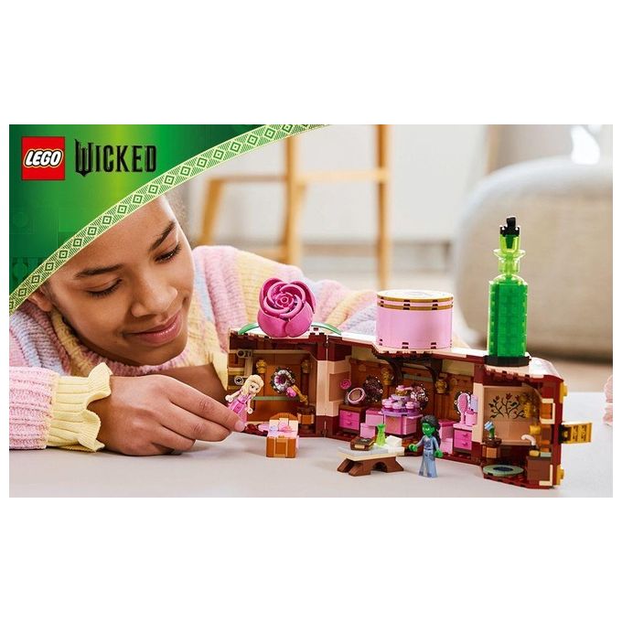 LEGO Wicked 75683 - Dormitorio di Glinda and Elphaba, Set da 740 pezzi con Minidoll Day and Night, Accessori, Valigetta Decorativa, Eta' 8+