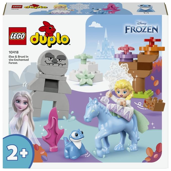 LEGO DUPLO Disney 10418 Elsa e Bruni nella Foresta Incantata, Gioco per Bambini 2+ con il Cavallo Giocattolo Nokk di Frozen 2
