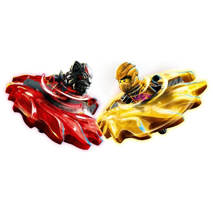 LEGO NINJAGO Battle Pack Draghi dello Spinjitzu - 2 Trottole Giocattolo Tempio Costruibile Elementi di Potere e 2 Minifigure Giochi per Bambini e Bambine da 6 Anni da La Rivolta dei Draghi 71826
