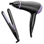 Remington D3016GP – Asciugacapelli 2000W, 3 temperature e 2 velocita', colpo d’aria fredda, concentratore incluso, con piastra 215°C, colore Nero