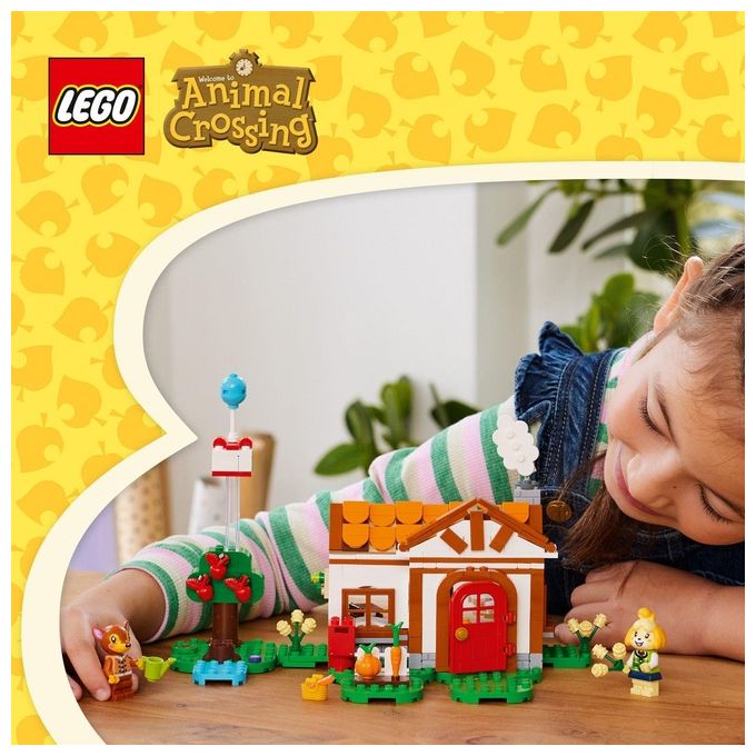 LEGO 77049 Animal Crossing – Isabelle’s House Visit, Set da Costruzione 389 Pezzi con 2 Minifigure, Eta' 6+