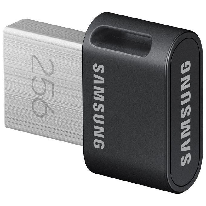 Samsung MUF-256AB FIT Plus Chiavetta USB 256 GB USB 3.2 Gen 1 Tipo A 400 MB-s Protezione Password colore Grigio Argento
