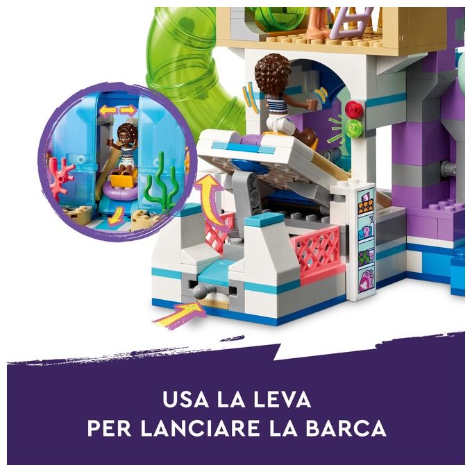 LEGO 42630 Friends Parco Acquatico di Heartlake City Giochi Creativi per Bambine e Bambini da 8 Anni in su da Costruire con Scivoli per l'Acqua 4 Personaggi e Accessori Idee Regalo di Compleanno