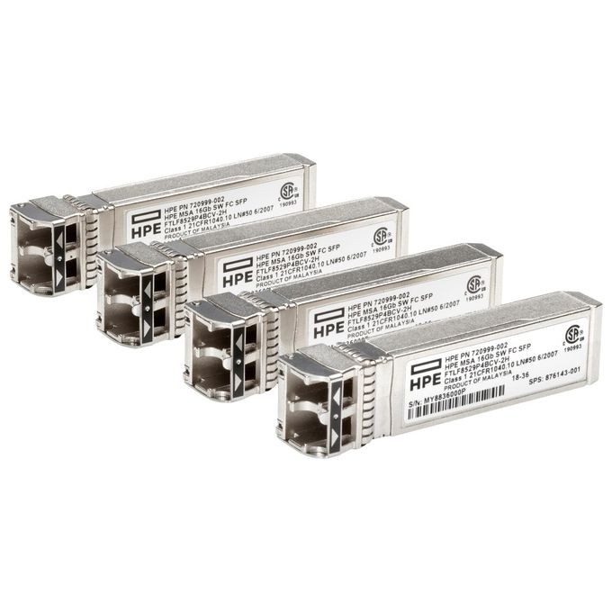 HP MSA 16Gb Short Wave Fibre Channel SFP 4Pk XCVR