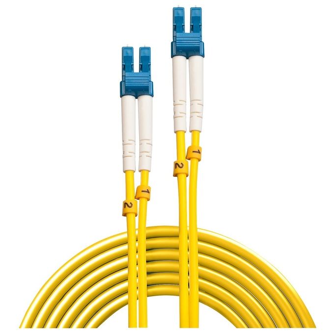 Lindy 2.0m OS2 LC Duplex Cavo a Fibre Ottiche 2mt Giallo