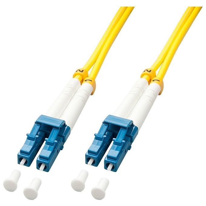 Lindy 2.0m OS2 LC Duplex Cavo a Fibre Ottiche 2mt Giallo