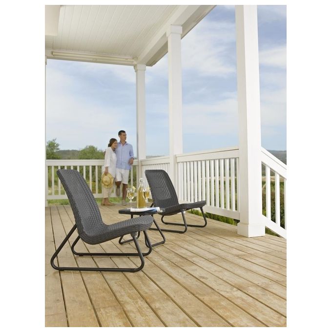 Keter Set Mobili Da Giardino Rio Patio Set Grafite