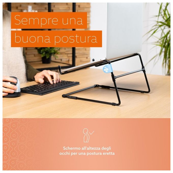 R-Go Tools RGOSC020BL Supporto per Laptop Nero 22