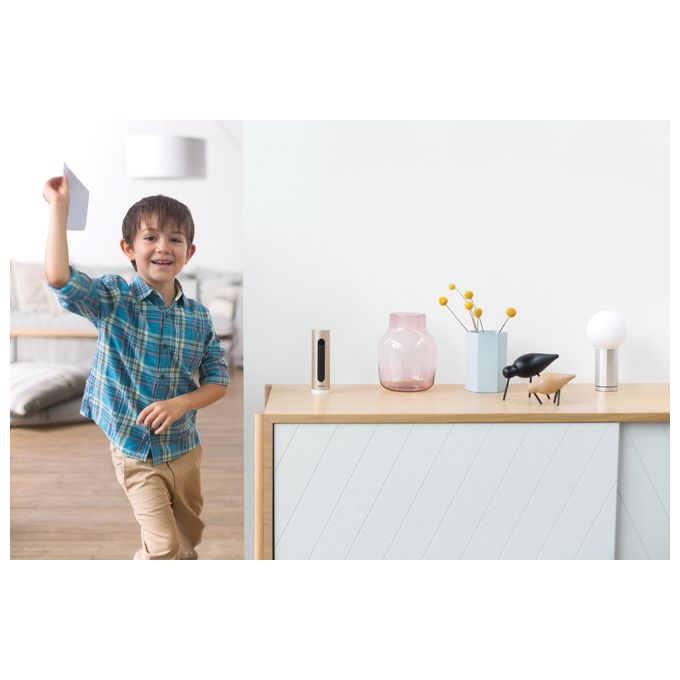 Netatmo Telecamera di sorveglianza interna intelligente, WIFI, rilevamento del movimento, visione notturna, nessun abbonamento, NSC01-EU