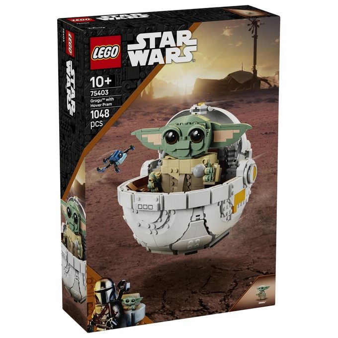 LEGO 75403 Star Wars Grogu con Carrozzina Hover 1048 pezzi con minifigure e accessori colore Nero