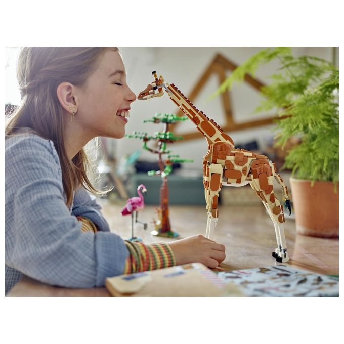 LEGO Creator 31150 3in1 Animali del Safari, Giocattolo Trasformabile da Giraffa in 2 Gazzelle o Leone , Giochi per Bambini 9+