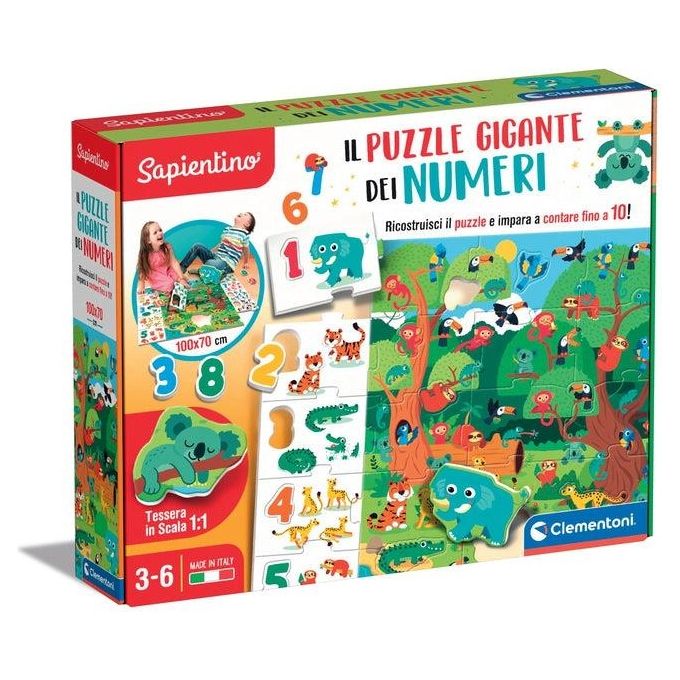 Clementoni Sapientino Il Puzzle Gigante dei Numeri
