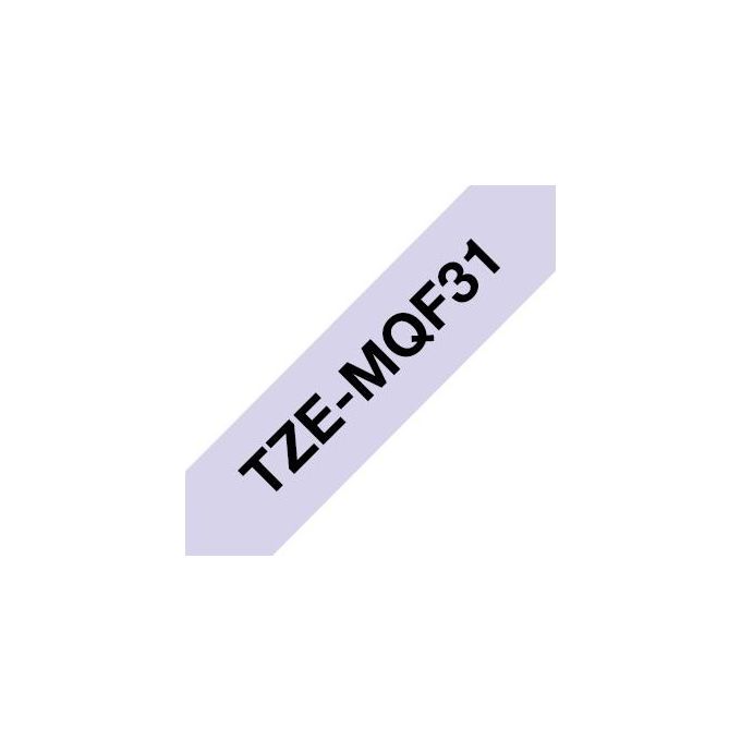 Brother TZe-MQF31 Nastro per Etichettatrice Nero 12mm Nero Lilla
