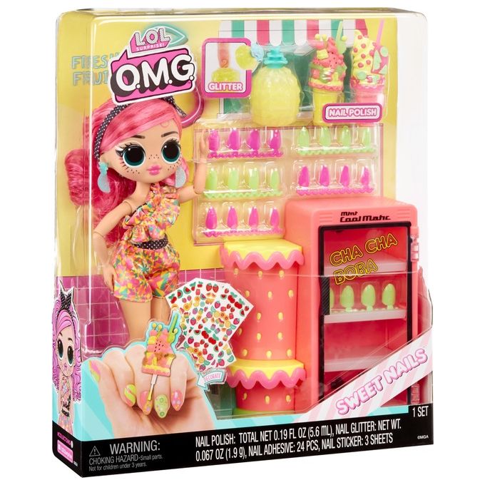MGA Bambola L.O.L. Surprise! OMG Sweet Nails Pinky Pops Fruit Shop