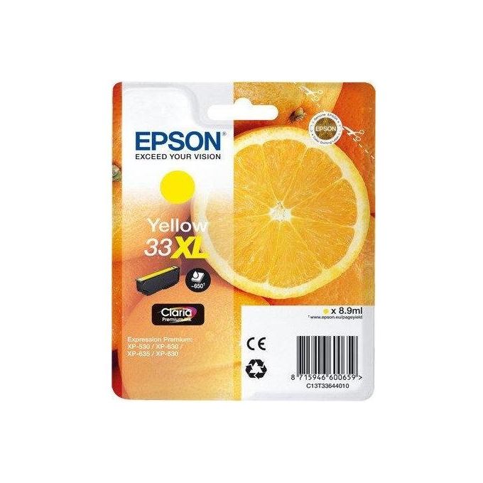 Epson Cartuccia Ink Arancia 33xl Giallo Claria Premium
